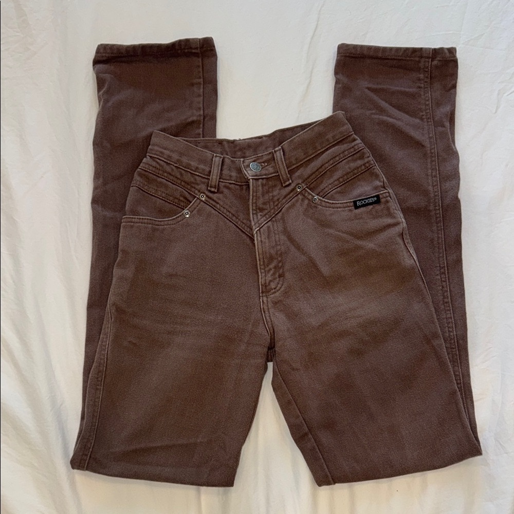 Authentic Rockies high-waisted vintage brown bareback Rocky Mountain jeans